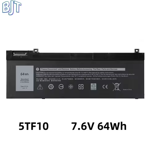 7.6V 64Wh New 5TF10 Laptop Battery For Dell Precision 7330 7530 7540 7740 P34E Series 7M0T6 0H6K6V 0