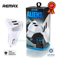 Remax Alien Series Fast Charging Dual USB Car Charger Smart Car-Charger Adapter 12V-24V With Voltage/Current Digital LED Display