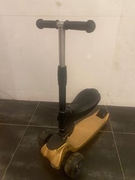 幼兒車 平衡車 Scooter 可以坐 摺 金色