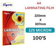 [ 100-150 MICRON ] A4/F4 LIYOU LAMINATING FILM 100 MIC / 125 MIC / 150 MIC / PLASTIK LAMINATE A4/F4
