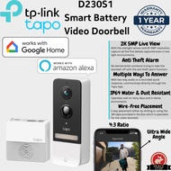TP-Link Tapo D230S1 Smart Battery Video Doorbell with 2K 5MP Color Night Vision Live View | Smart AI