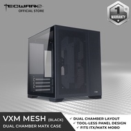 Tecware VXM Mesh Dual Chamber MATX Case [2 Color Options]