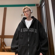 American Street Wear 600G Heavy Fleece Lining Sweatshirt Boys Autumn Winter Couple Style Loose Large