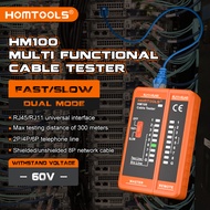 HOMTOOLS HM100 Network Cable Tester 8P/6P/4P/2P Cable lan Tester Networking Wire Telephone Line Dete