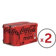 可口可樂無糖迷你罐裝（200毫升X6）x 2