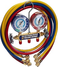 Yellow Jacket 42006 Series 41 Manifold with 3-1/8" Gauge, psi, R-22/134A/404A