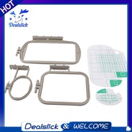 【Dealslick】3PCS Embroidery Hoop Frame Set for Brother PE-500 PE-400D HE-240 LB-6700 Innov-Is 955 950D 500D,3In1-A Sewing Machine