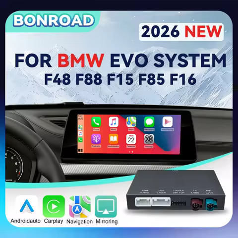 BONROAD CarPlay Android auto For BMW EVO system 1 2 3 4 5 6 7 Series X1 X3 X4 X5 X6 MINI F56 F15 F16