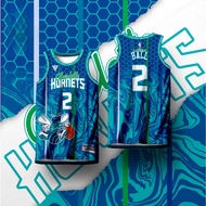 Charlotte Hornets x HG concept jersey full angle 3D vest summer basketball jersey series {free custo