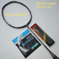 Apacs Z BADMINTON RACKET - ZIGGLER 38 LBS ORIGINAL GRAY