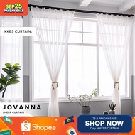 KKBS CURTAIN Jovanna Sheer Tulle Day Curtain Ready Made Hook & Ring