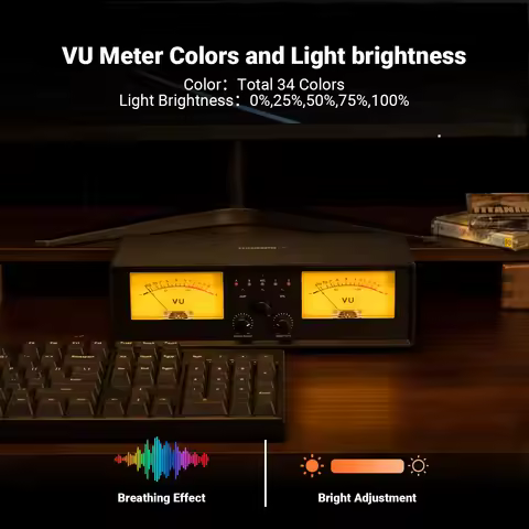 NEOHIPO ET30 HiFi Stereo Amplifier Speaker Selector With VU Meter Speaker Switcher with DB Panel Dis