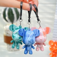 Children's Day Gift DIY Fluid Bearbrick Keychain Handmade DIY Color Bear Paint Parent-child Fluid Painting Children's Toys Gifts fk06