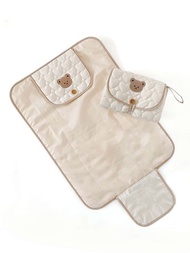 1個攜帶便攜式防水舒適嬰兒換尿布墊,適用於戶外使用、換尿布站和嬰兒床墊