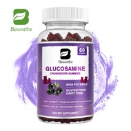 BEWORTHS Glucosamine Chondroitin Gummies with MSM & Elderberry Extra Joint Support Antioxidant Immun