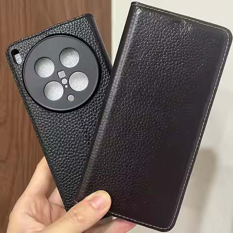 Magnetic Genuine Leather Skin Flip Wallet Book Phone Case Cover On For Vivo X100 X200 X300 X300s Pro