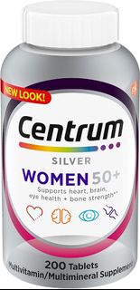 200粒裝 銀善存女性Centrum Sliver Women 50+ Centrum Silver Multivitamin for Women 50 Plus