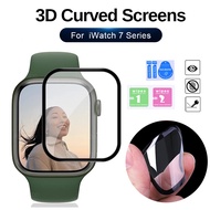Iwatch Series 7/6/5 45/41/38/40/42/44mm 3D Full Screen Protector T500/T500+/T500+PLUS/HW22pro/HW26+/