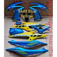 Cover Set Nvx155 V1 Aerox Thai  2018 Matt Blue/Yellow