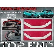 TOYOTA CHR SILK BLAZE MID WING SPOILER CH R CH-R 2018-2022 REAR MID WING CENTRE SPOILER CHR BODYKIT 