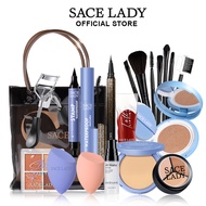 （Delivery in 3 days）SACE LADY Waterproof  Make Up Set Waterproof BB Cushion +Oil Control Powder+Eyes Makeup Full cover Concealer [Matte, Waterproof, Longlasting, High Pigment]+free gift bag