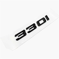 3D ABS Chrome Black 330i Logo 330d Emblem Letters Sticker Car Rear Trunk Badge for E46 E90 E91 E30 F