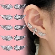 1/2/3Set Alloy Angel Wing Cross Stud Earrings - Women Fashion Jewelry Gifts - Korean INS Girl Earrin