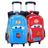 {LJYS}Satchel Rolling Backpack for Children Students Kids Wheeled Backpack For boys Car Style School Trolley Bag with wheels School