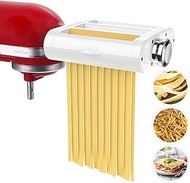 Antree Pasta Maker Attachment 3 in 1 Set for KitchenAid Stand Mixers Included Pasta Sheet Roller, Spaghetti Cutter, Fettuccine Cutter Maker Accessories and Cleaning Brush