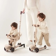 Banshili Boutique New Arrival Multifunctional Baby Toddler Scooter Handcart Kids Kick Adjustable Fol