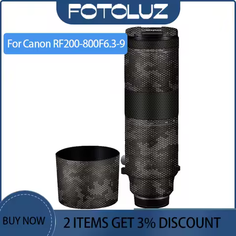 For Canon RF200-800mm F6.3-9 IS USM Camera Lens Vinyl Wrap Film Sticker Protector Decal Skin Coat Wr