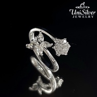 Unisilver 925 Sterling Silver Open Adjustable Butterfly Ring (RS714-1001)