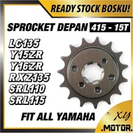 SRL115 Y125ZR RXZ LC135 Y15ZR Y16ZR FRONT SPROCKET 415 15T HEAVY DUTY SPOKET DEPAN 415 15T LC135 Y15