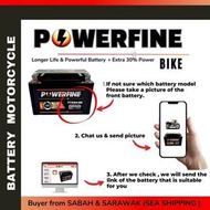 POWERFINE BATTERY GEL YB5L YB5 MOTORCYCLE LC135 V1 EX5 ( STARTER ) KRISS STARTER MR1 MR3 EGOS NOUVO 