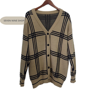 Mingyu Cardigan Rajut Kancing Motif Kotak Square/Cardigan korean style/cardigan wanita terbaru/cardi