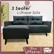 WOODitbe L Shape Sofa/sofa fabric/sofa 3 seater/Sofa 3 L/sofa kain/沙发