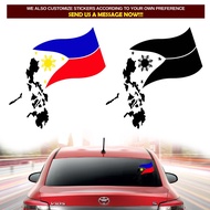 Philippine Flag Philippine Map High Quality Sticker 1 pc
