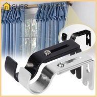 SUER Curtain Rod Brackets, Hardware Metal Curtain Rod Holder, Fashion Hanger for 1 Inch Rod Home Adjustable Window Curtain Rod Support for Wall
