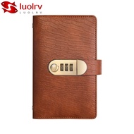LUOLRV 100 Envelope Challenge Binder, Waterproof PU Leather Saving Money Notebook, With Password Loc