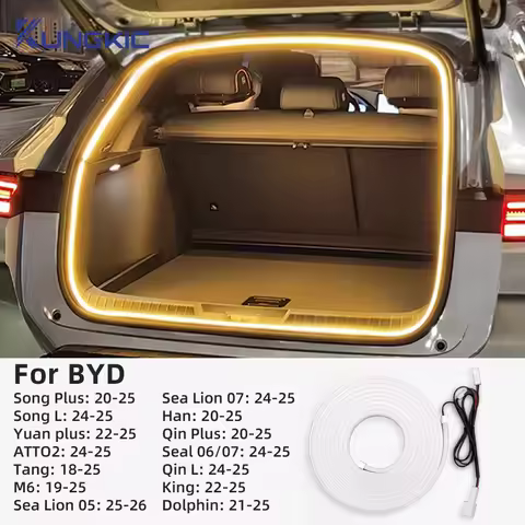 Rear Trunk Light Strip for BYD ATTO 2 Dolphin Yuan Plus Han King Qin L Tang Sea Lion 05 07 Song L Pl