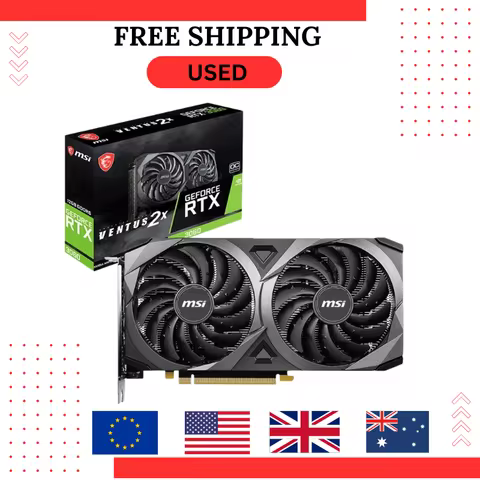 USED MSI GeForce RTX 3060 VENTUS 2X 12G OC Gaming Graphics Card 12GB GDDR6 192-bit HDMI DP PCI-E 4.0