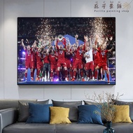 Perilla-การพิมพ์ผ้าใบแฟน Liverspool กองทัพแดงSalah ฟุตบอลดาวVan Dijkตกแต่งเมสซี่การพิมพ์ภาพวาดผ้าใบส