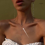 【CH*】 Water Drop Pendant Necklace Bracelet Earrings Delicate Jewelry Accessories