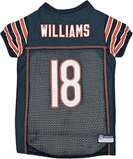 Pets First NFLPA Caleb Williams #18, NFL Dog Jersey, Chicago Bears Mesh Jerseys, Size Medium, Licens