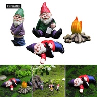 CHiWANji Resin Naughty Garden Gnome Garden Statue Christmas Resin Gnome Dress Up