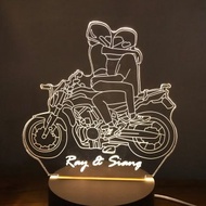 為最愛的車製盞燈【質感線條】原木Led夜燈藍芽喇叭 客製化夜燈