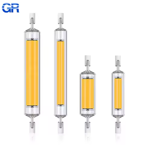High Power 5W 10W 20W LED R7s COB Glass Tube 118mm J118 78mm J78 Cob Light Bulb AC 110V 220V 240V La