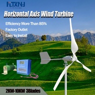 Low Speed Wind Turbine 96V 24V 48V Horizontal Axis Off-grid Grid Connection Free Wind Controller Inv