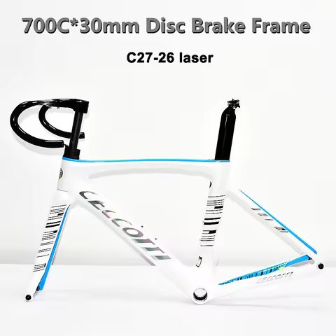 Carbon Road Bicycle Disc Brake Frame, Internal Full Hidden Cable Line, 68mm T47 Bottom Bracket Frame
