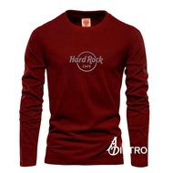 Shipping On behalf T-Shirt, Alam Distro888, Long Sleeve, Printed with R0ck H4rd Cafe Text, Silver, H